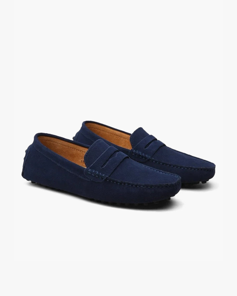 Old Money Suede Driver Loafers Luxury Slip-On Shoes