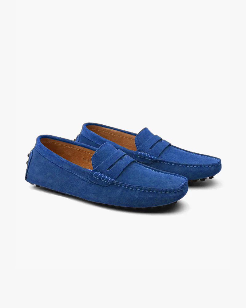 Old Money Suede Driver Loafers Luxury Slip-On Shoes