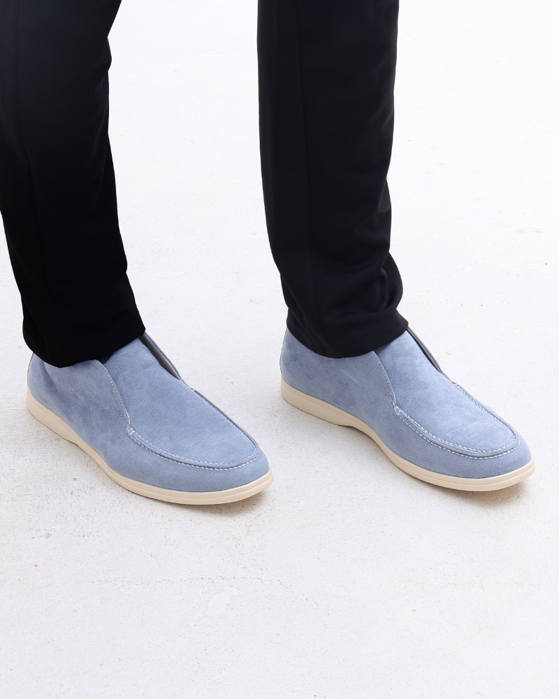Old Money High Suede Loafers – Premium Soft Calf Leather Slip‑On